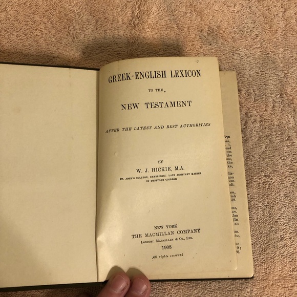 Vintage 1908 A Lexicon of the Greek Testament Macmillan Company RARE - Picture 5 of 11